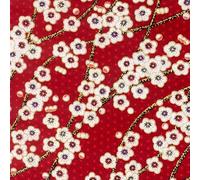 aufodara Tela de algodón estampado, motivo bronceado, para costura, 145 cm de ancho (Rojo, 50 x 145 cm)