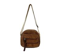 Aufona Bonito bolso cruzado para mujer, bolso de hombro Kawaii de pana, estético, pequeño bolso tipo cartera, Marrón, 8.6x7x2.76 inches, Kawaii