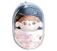 Aufquwk Bolsa de Almacenamiento para muñecas,Bolsa de Transporte Transparente para muñecas, Estuche de Transporte portátil y Almacenamiento de Figuras, Bolsa pequeña para muñecas, Bolsa de Transporte