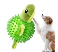 Aufquwk Juguete para Perros con Bola Puntiaguda, Juguetes de Peluche para Perros para masticadores agresivos - Juguetes para Perros con Forma de Rana/Erizo Rellenos con Pelota para Perros chillona y