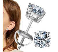 Aufquwk Pendientes De Tirantes | 2 Quilates Gema Creada Laboratorio Mujer Pendientes - 1 Par Joyería Brillante Accesorio Para Viaje Boda Navidad Madre Amigas Novia,Regalo para Viaje Cita Playa Boda