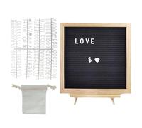 Aufquwk Tablero con Letras - Tablero De Letras De Fieltro Y Madera - Panel de Mensajes Cambiable para Anuncios en Escuela, Hospital, Restaurante, Aulas y Guarderías
