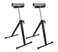 Aufun 2x soporte con ruedas, altura regulable, soporte con ruedas 68-107 cm, soporte con ruedas plegable, hasta 60 kg, soporte plegable para taller, con pies antideslizantes, negro