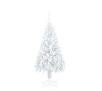 Aufun Árbol de Navidad Artificial 210cm Blanco PVC Con Soporte de Metal - Decoración Navideña