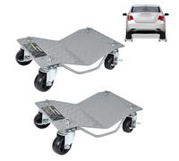 Aufun Ayuda de maniobra 2 piezas, gato de maniobra, gato con ruedas para maniobrar para coches, camiones, plataforma móvil para neumáticos, cada uno con una capacidad de carga de 500 kg, Sibler