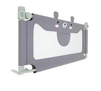 Aufun barandilla de Cama para riel de Cama para niños, protección contra caídas para Cuna elevación Vertical, riel de Cuna, para familias y Viajes, Gris, Osito, 150 cm