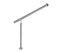 Aufun barandilla de entrada de acero inoxidable barandilla para escaleras pasamanos de pared barandilla de escalera ángulo ajustable para interior y exterior escalera 80 x 90 cm (L x H)