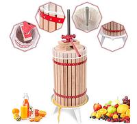 Aufun Prensa de Frutas 30L exprimidor de Fruta Prensa de Vino para UVA, Manzana, Prensa de maíz con manivela Jugo Prensa de puré Que Incluye paño de Prensa (30L)