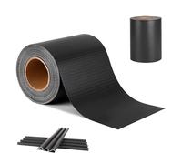 Aufun Tiras de protección visual de PVC, 35 m x 19 cm, doble varilla, incluye 20 clips de fijación, protección visual, valla de jardín, protección visual, lámina para valla de jardín (antracita)