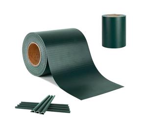Aufun Valla de protección visual de PVC, 65 m x 19 cm, incluye 30 clips de fijación, protección visual, valla de jardín, protección visual, lámina para valla de jardín (verde)