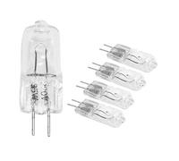 AUFWH Bombillas halógenas G4 6V 5W 10W 20W 30W Regulable Blanco cálido 2700K Luces Lámpara de bombilla de vidrio transparente con caja separada 5 unids/lote (G4-6v-25w, 5 piezas (blanco cálido))