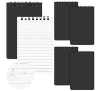 Augacage 4 Pack Waterproof Notebook 3x5 inches All Weather Police Pocket Notebook Stone Paper Waterproof Notepad Mini Journals Pocket Notebooks for Office Supplies Outdoor Activities