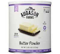 Augason Farms Lata de mantequilla en polvo, mantequilla salada sin gluten para cocinar, hornear y uso diario, suministro de alimentos de emergencia a largo plazo, alimentos deshidratados estables en