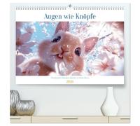 Augen wie Knöpfe (hochwertiger Premium Wandkalender 2026 DIN A2 quer), Kunstdruck in Hochglanz: Augen wie Knöpfe ist eine zauberhafte Sammlung von ... Augen direkt in die Kamera schauen.
