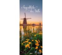 Augenblicke der Stille 2026: Schmaler Wandkalender. Fotokunst-Kalender mit romantischen Aufnahmen von Landschaften. PhotoArt Vertikal Format: 28,5x69 cm.