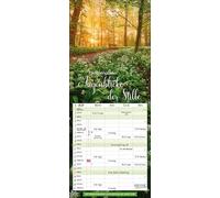 Augenblicke der Stille 2027: Familienplaner mit 4 breiten Spalten. Familienkalender für Naturliebhaber. Mit Ferienterminen, Vorschau bis März 2027. Format 19 x 46 cm.
