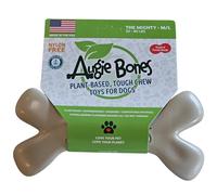 Augie Bones: Tough Dog Chew Toy - Mantequilla de maní Tostada: Mighty - A Base de Plantas, Sabor Mezclado en Todo Momento, sin Nailon, masticable de 7.5 Pulgadas, Mascotas MD/LG de 30 a 90 Libras