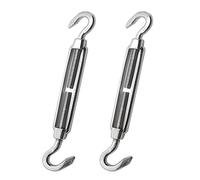 Augiimor 2 tensores de gancho y gancho M10 de acero inoxidable 304, tensor de cuerda de alambre resistente