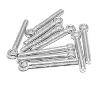 Augiimor Perno de ojo de acero inoxidable 304 M5 x 40 mm soldado con autógena hombro cerrado oscilación elevación perno de ojo maquinaria tornillo de hombro varilla pernos de tornillo de ojo