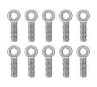 Augiimor Perno de ojo de acero inoxidable 304 M6 x 20 mm soldado con autógena hombro cerrado oscilación elevación perno de ojo maquinaria tornillo de hombro varilla pernos de tornillo de ojo