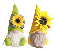 Augnongly 2 unidades Serías GNOME de Girasol Gnomos de Verano GNOME de Girasol Adornos DeCor de Girasol