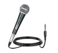 Augnongly Microfone de mano con cable profesional micrófono de mano con cable micrófono dinámico para karaoke en vivo rendimiento vocal Microfone