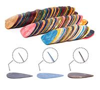 Augshy 150 Piezas Púas para Guitarra, Puas Guitarra, Puas de Guitarra Electrica con 3 Grosores Diferentes 0,46 mm / 0,71 mm / 0,96 mm para Guitarras Eléctricas, Clásica, Acústicas, Bajo o Ukelele