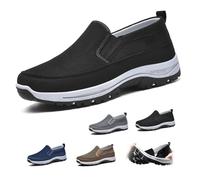 Auguscare Shoes Hombres, Mocasines de Lona sin Cordones con Soporte for el Arco for Hombres, Mocasines ortopédicos con Punta Redonda de Malla de Punto Zapatillas ortopédicas Antideslizantes Zapatos Pl