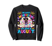 August Bday Design For Unicorn Mom Cute Birthday GNOME Sudadera