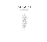 August Birth Flower Journal: Gladiolus (Blank)