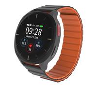 August E2 Reloj Monitor de Salud 24/7, Rastreador de Signos Vitales para Frecuencia Cardíaca,Presión Arterial,SpO2,Temperatura,Alerta SOS GPS,Detección de Caídas,Datos IoT,IP67,10 Días - Negro Naranja