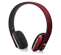 August EP636 - Auriculares Bluetooth de Diadema Casco Inalámbrico NFC con Micrófono Manos Libres para Teléfonos, Tabletas y Ordenadores, Color Rojo
