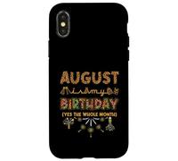August Is My Birthday Yes The Whole Month Estampado de Leopardo Carcasa para iPhone X/XS