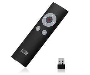August LP200 Puntero Rojo para Diapositivas - Presentador Inalambrico Remote USB Ultraligero Powerpoint Clicker Compatible con Windows / Mac OS y Linux
