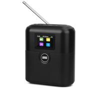 August MB330 Radio portátil Recargable Dab+, Radio FM Dab con RDS, 60 presintonías, Altavoz Bluetooth, AUX de 3,5 mm, Reloj Despertador Doble y Pantalla LCD - Negro