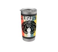 August Queen Black Girl Magic Melanin Queens Mujeres Fun Sista Vaso térmico de acero inoxidable de doble pared
