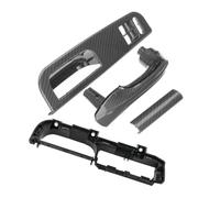 AUGUST SNOW Manilla Puerta Coche Cubierta Manija Puerta Interior Automóvil Fibra Carbono Bisel Y Soporte 3B1867171D 1J4867180A para 2 Puertas para Jetta para Bora/para Golf MK4(Carbon Fibre Set)