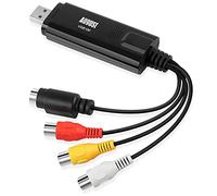 August VGB100 Capturadora de Video y Audio USB 2.0, Transferencia VHS a DVD Digital Convertidor VCR Grabber Grabadora Digitalizadora para Windows 11,10, 8, 7, Vista, XP