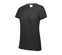 Augusta Sportswear Camiseta de Manga Corta para Mujer y Mujer, Camiseta de Tres Mezclas para Mujer., Mujer, Color Negro Heather, tamaño 3XL