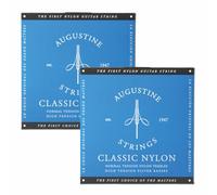 Augustine Strings Classic Blue - Cuerdas de guitarra clásica de alta tensión - La cuerda de nailon original - 2 juegos