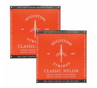 Augustine Strings Classic Red - Cuerdas de guitarra clásica de tensión media - La cuerda de nailon original - 2 juegos