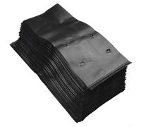AugustknowU 100 bolsas de cultivo de plantas de polietileno con agujeros de drenaje, macetas resistentes para cultivar verduras, frutas y flores (17 x 25 cm)