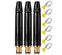 AugustknowU 3 boquillas de manguera resistentes tipo torsión para lavado de automóviles, limpieza al aire libre, riego de césped, enjuague de vallas, propósito, agarre antideslizante cómodo, spray