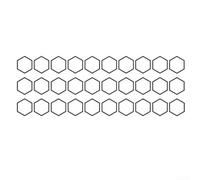 AugustknowU 30 calcomanías hexagonales exteriores de coche para puerta lateral de carrocería para camiones, SUV, caravanas, furgonetas, vehículos todoterreno, calcomanías para puerta lateral de coche