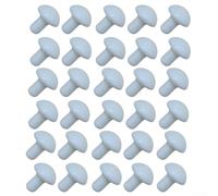 AugustknowU 30 setas en miniatura para decoración del hogar, accesorios de fotografía con aspecto realista, construcción de espuma (blanco)