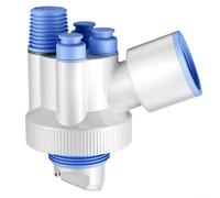 AugustknowU Adaptador de tubo de 3 vías para aplicaciones de drenaje de fregadero con activación magnética y sello de anillo de silicona para evitar la entrada de insectos y fugas