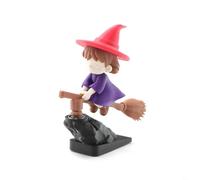 AugustknowU Adorno de bruja para salpicadero con silueta de escoba creado a partir de PLA para una decoración automotriz diaria resistente (morado)
