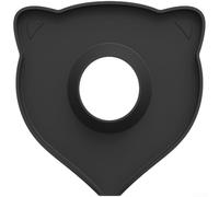 AugustknowU Alfombrilla de silicona para base de grifo con borde elevado y silueta de gato para reducir la exposición a salpicaduras y goteo (negro)