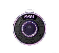 AugustknowU Altavoz de ducha impermeable IPX7, sonido de 360°, largo tiempo de reproducción, carga rápida (negro)