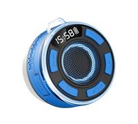 AugustknowU Altavoz de ducha impermeable IPX7, sonido de 360°, largo tiempo de reproducción, carga rápida (azul)